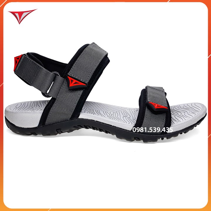 Giày sandal đi học trẻ em và người lớn phù hợp nam nữ , VT01 xám , dép sandal quai ngang , quai hậu