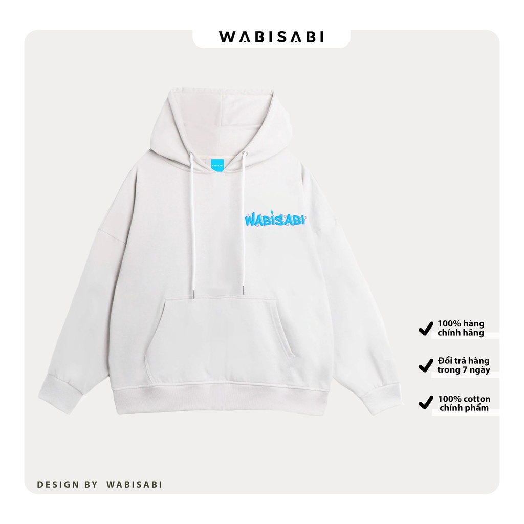 Áo Hoodie Wabisabi nỉ chân cua cotton 100% chính phẩm - WSHD3