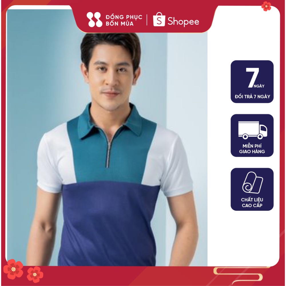 Áo Polo Nam Chính Hãng phối màu cực đẹp chất vải Cotton cao cấp phong cách sang trọng trẻ trung sẵn kèm video