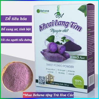 Bột khoai lang tím Behena bổ sung chất xơ tốt cho người tiểu đường hộp 50g