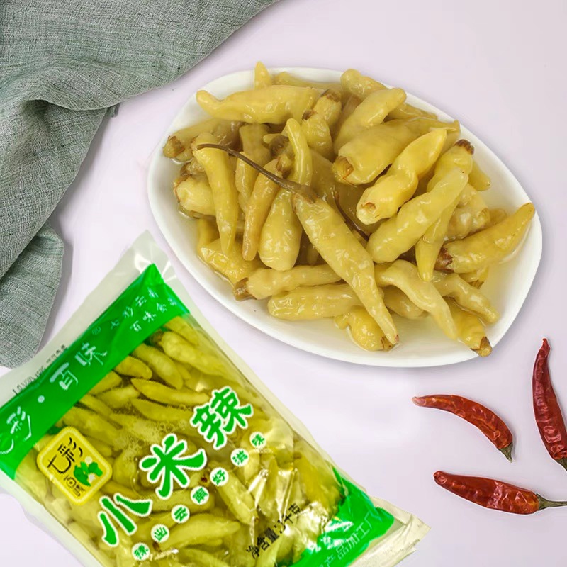 Ớt Xanh Ngâm Tứ Xuyên cay giòn ngon túi 1kg