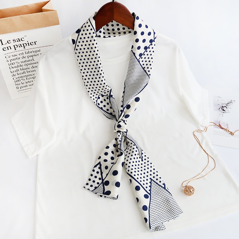 Khăn Choàng Lụa Mỏng Dáng Dài In Họa Tiết Thời Trang Xuân Hè 24H