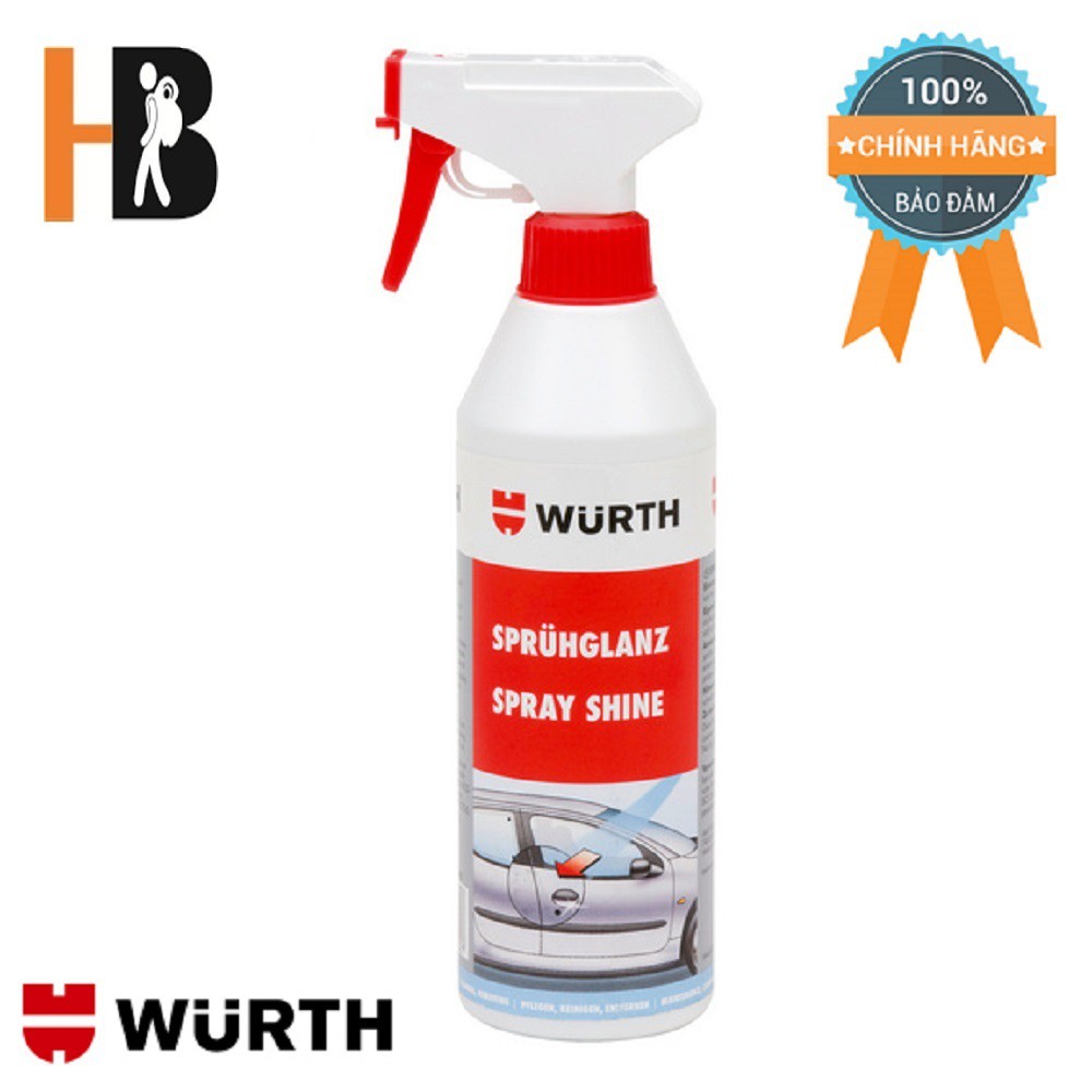 Xịt bóng sơn nhanh Wurth 500ml 0893011500