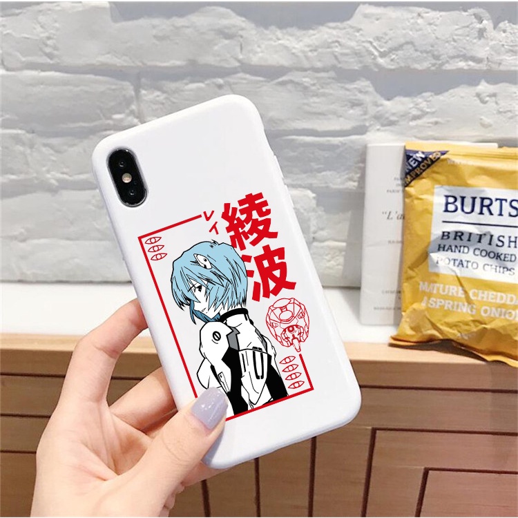 Ốp Điện Thoại Trong Suốt Họa Tiết Hoạt Hình Evangelion Cho iphone 6/6s 7 / 8 X XS XR XSMax 11pro 12 Pro 13Promax
