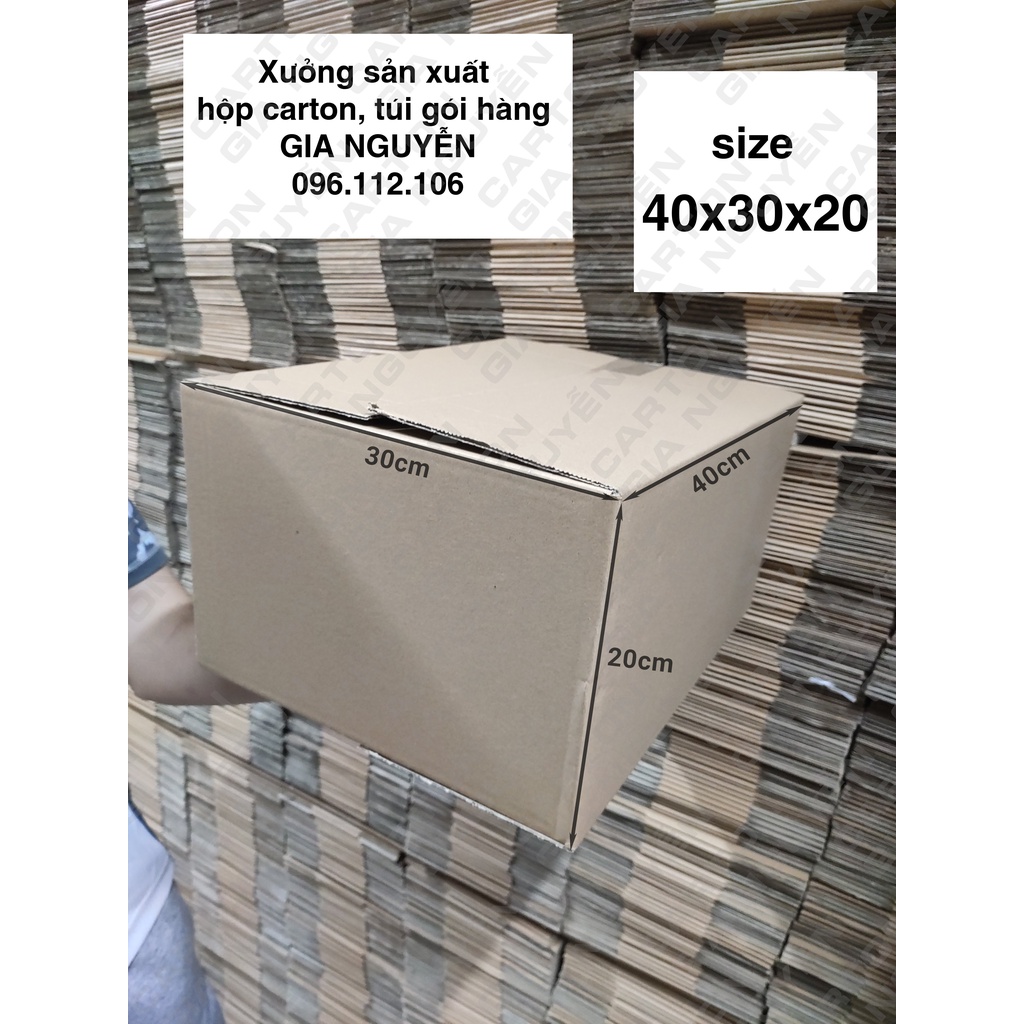 10 hộp carton 40x30x20 đóng gói hàng hóa, đựng đồ dùng