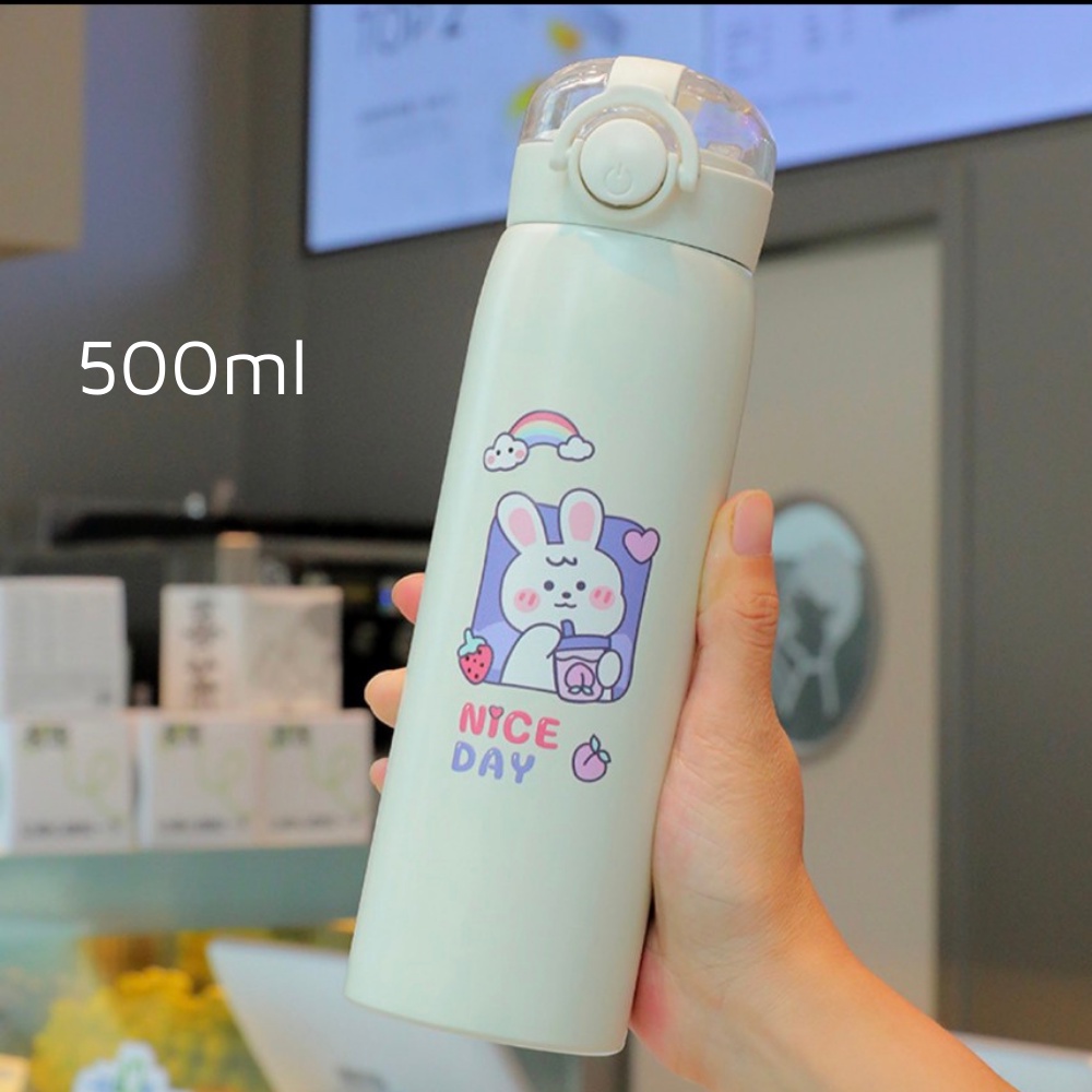 Bình giữ nhiệt cute , bình giữ nhiệt inox dung tích 500ml , LOẠI TỐT bình nước cho bé
