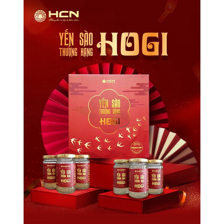 YẾN SÀO ĐÔNG TRÙNG HẠ THẢO HOGI THƯỢNG HẠNG 1 HỘP 6 HŨ x 100ml