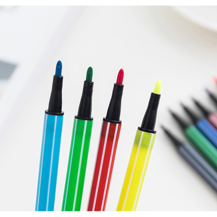 Hộp bút tô vẽ 12 màu nước, bút dạ lông marker siêu đẹp giá rẻ cho học sinh