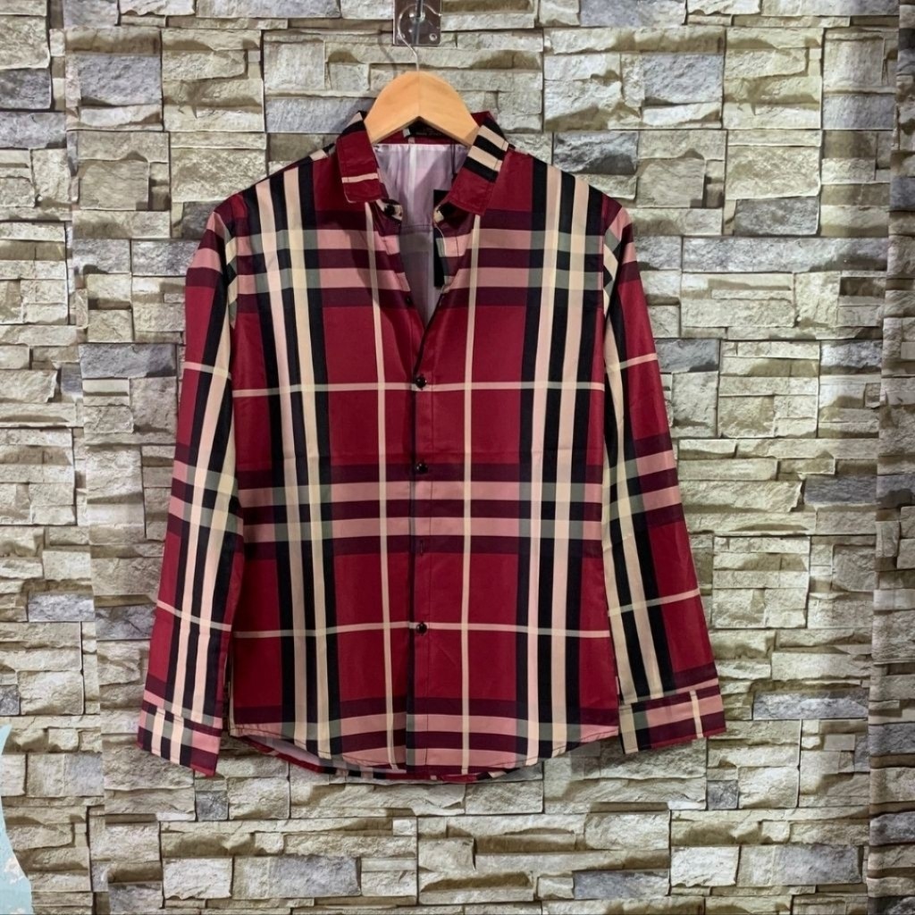 Áo Sơ Mi Nam Tay Dài đẹp hàn quốc DR368XM Sọc Caro Đỏ Vàng DRMT | BigBuy360 - bigbuy360.vn