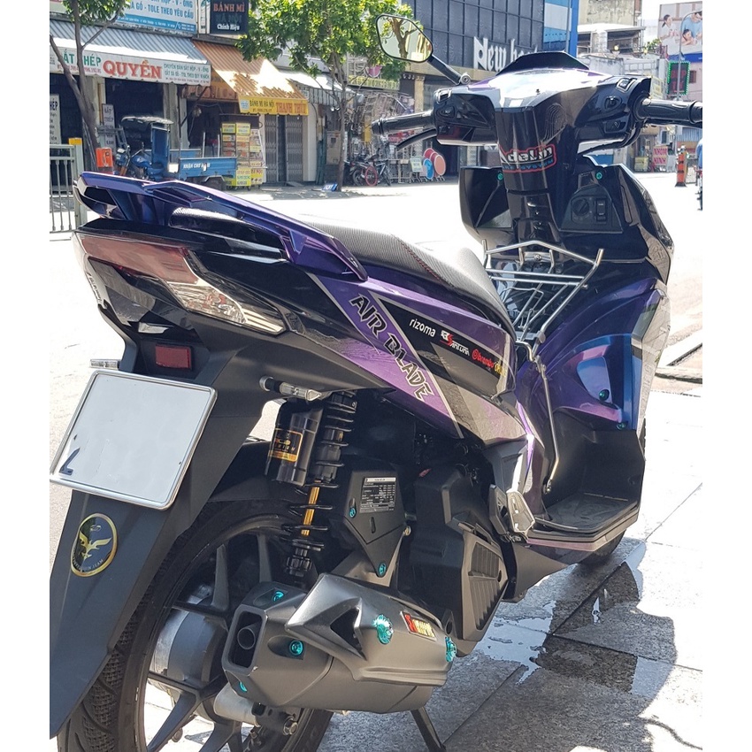 Phuộc RCB Racing Boy Bình Dầu VS Gắn Cho Airblade AB, SH Ý, PCX, Dylan Chính Hãng - Đen ty vàng