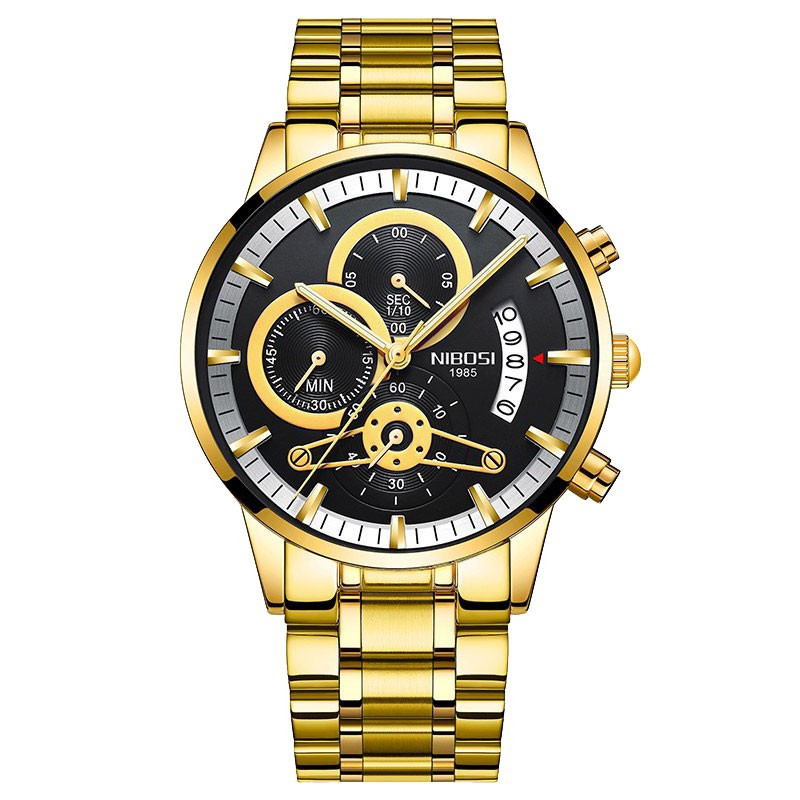 Đồng Hồ Nam Nibosi 2309 Chính Hãng Fullbox Chạy 6 Kim Dây Thép | BigBuy360 - bigbuy360.vn
