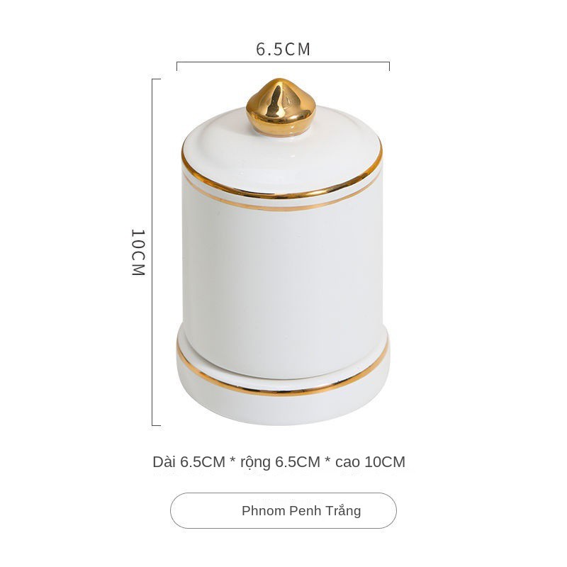 Nordic Light Luxury Ins Toothpick Holder Creative Home Living Phòng Khách sạn Hộp tăm bông Nhà hàng Giá đựng bằng gốm