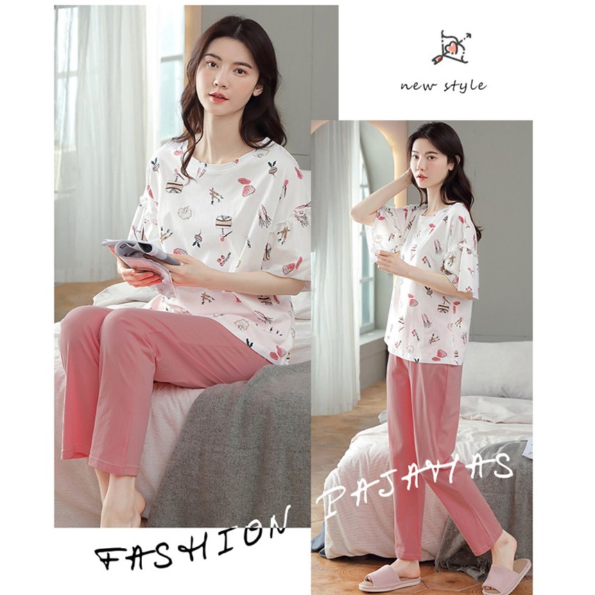 Đồ bộ, đồ mặc nhà nữ chất thun cotton 100% cực dễ thương -MH8016 | BigBuy360 - bigbuy360.vn