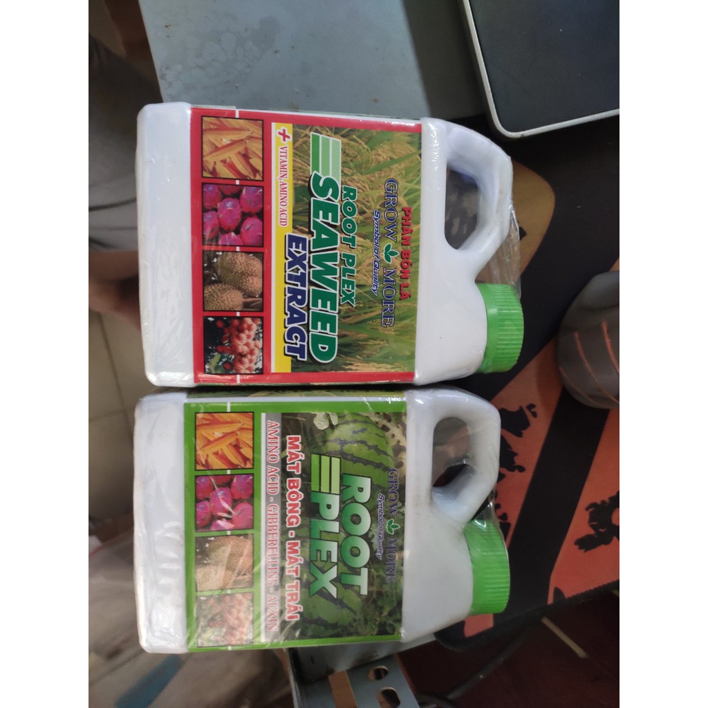 CẶP ROOTPLEX + SEAWEED (2CHAI X 500ML) tốt rễ+mướt lá+mát bông+đậu trái-  bón mai hồng hay rau đều tốt