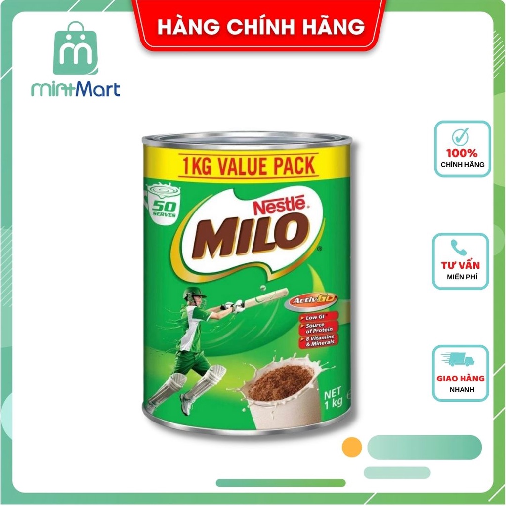 [Date 08/2022] Sữa MILO nội địa Úc 1kg mẫu mới, Sữa Milo Úc phát triển chiều cao, bổ sung dưỡng chất thiết yếu