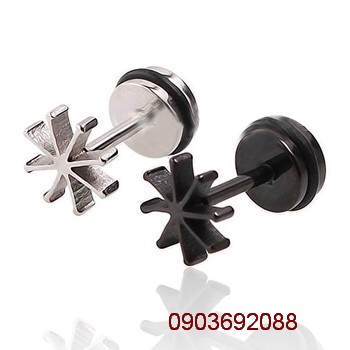 [HCM] Bông tai inox hoa tuyết BT06