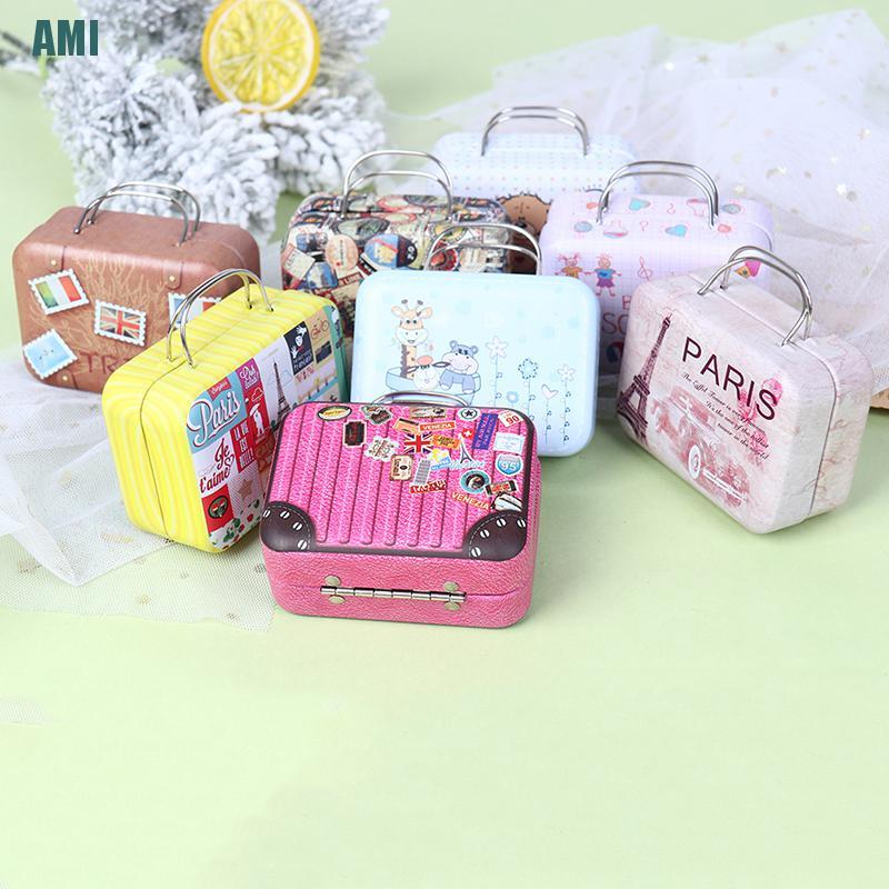 Vali Mini Bằng Kim Loại Trang Trí Cho Nhà Búp Bê