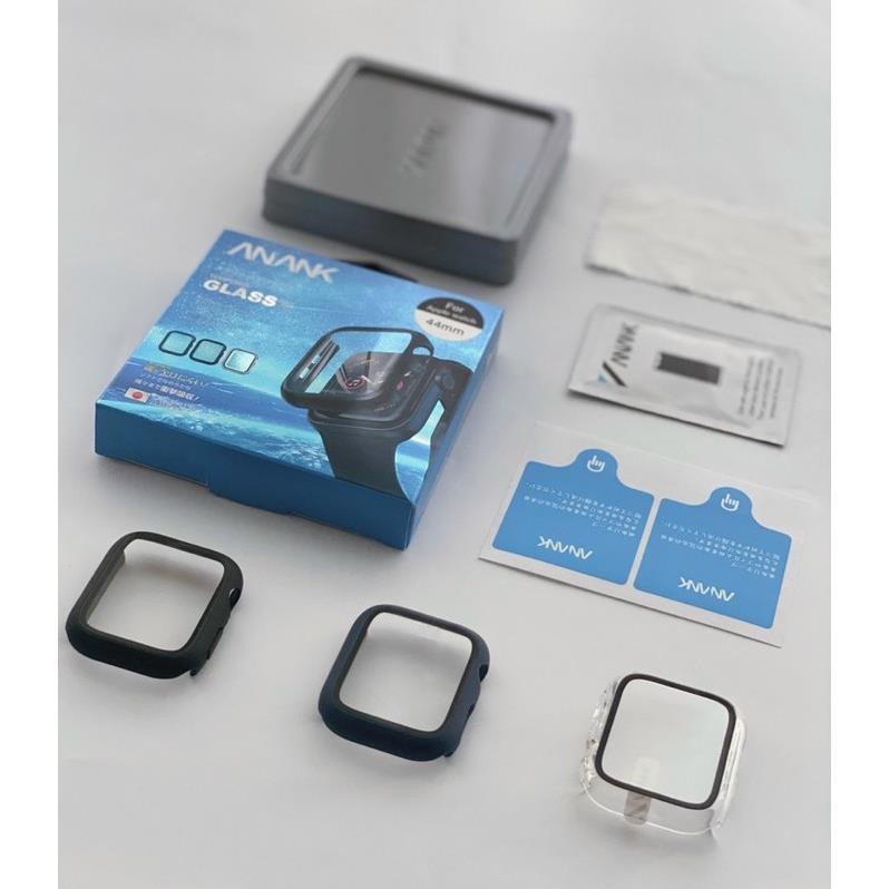 Bộ sản phẩm 2in1 gồm ốp lưng và kính cường lực Apple Watch thương hiệu Nhật Bản - Hàng chính hãng ANANK