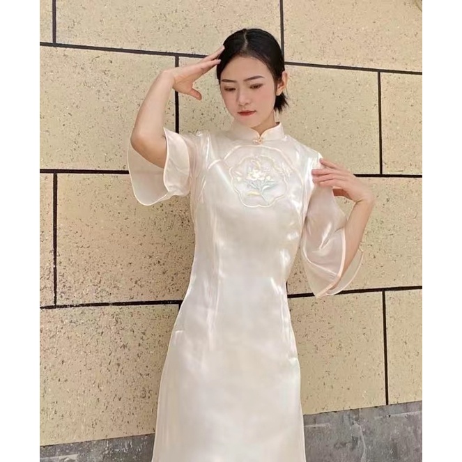 Váy Cách Tân Tơ Lụa Tiểu Thư