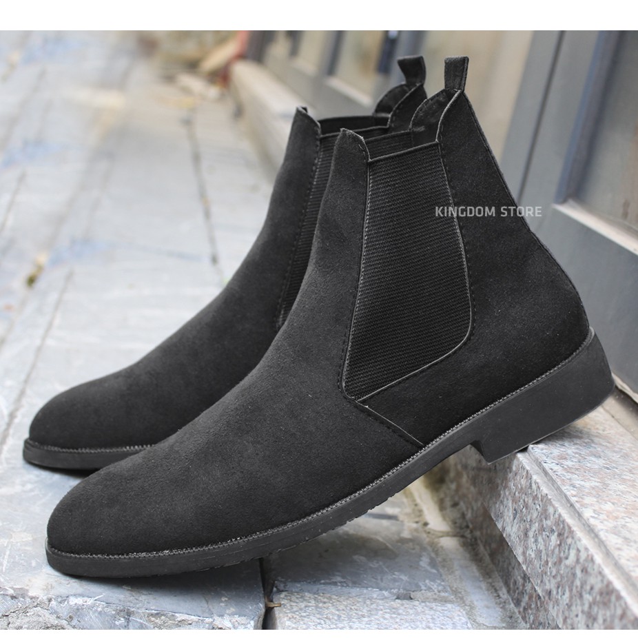 Giày chelsea boot da lộn da bò hàng đẹp loại 1 (QK)