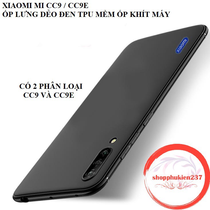 Ốp Lưng Xiaomi Mi CC9 , Mi CC9E Ốp Dẻo Đen TPU Ôm Máy Cao Cấp
