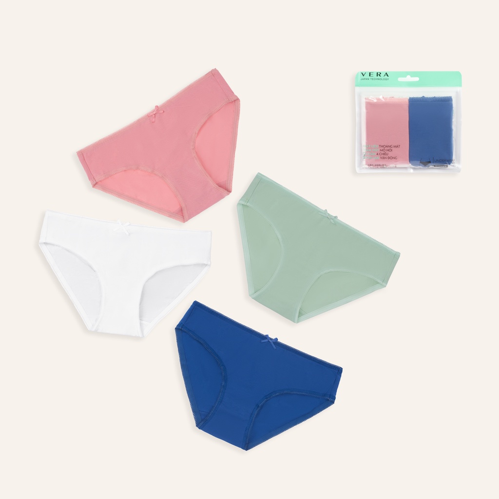 Combo 04 Quần Lót Nữ Cotton Vera 7166 - Màu Ngẫu Nhiên