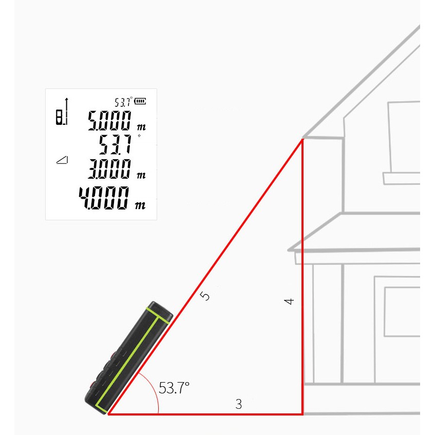 Máy Đo Khoảng Cách SNDWAY SWM80A Pin sạc