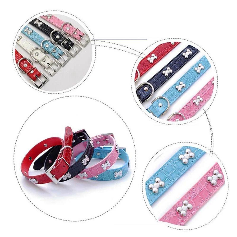 [COD] Vòng Cổ BằNg Da PU Cho Thú Cưng