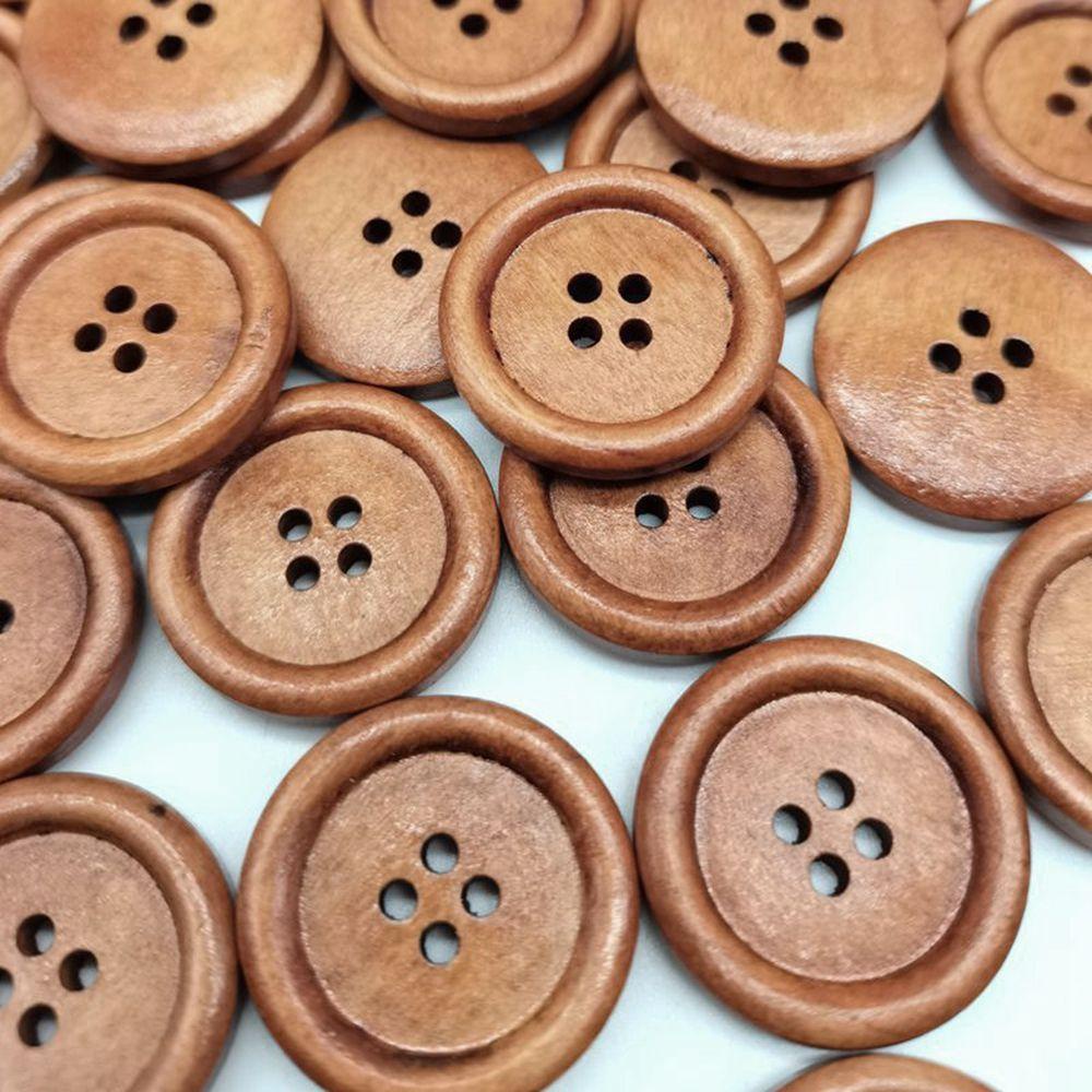 YIYU Cúc Áo Khoác Hình Tròn Phong Cách Retro Đa Năng Tiện Dụng May Vá Quần Áo