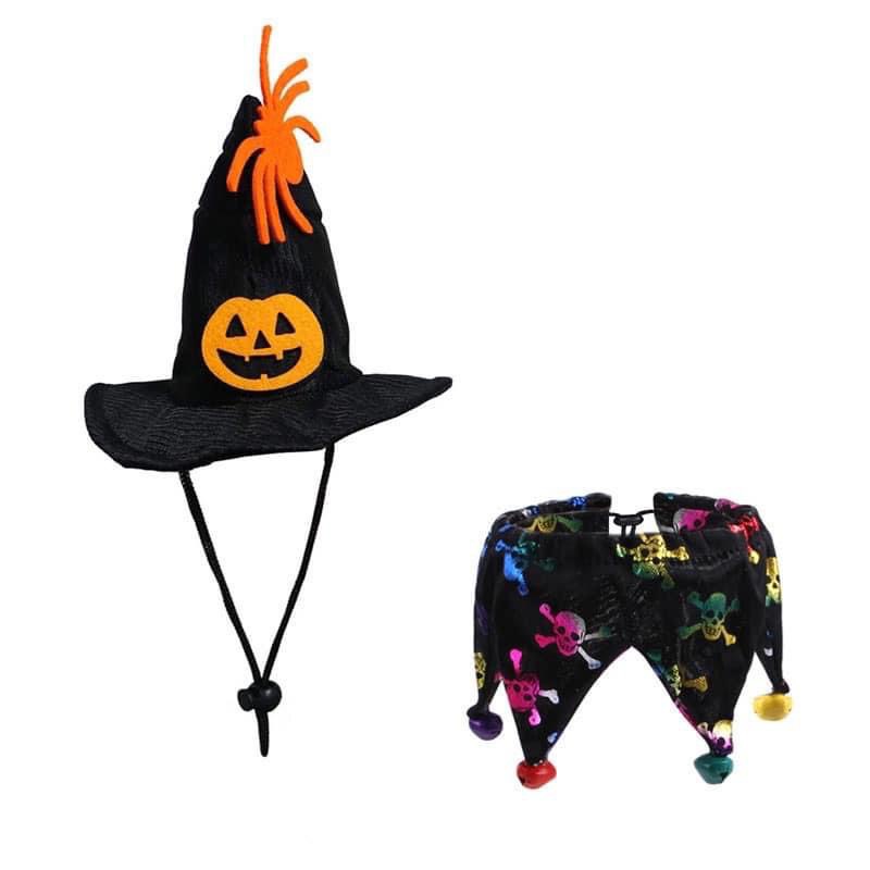 Combo Mũ + Yếm cho Chó Mèo hóa trang Halloween