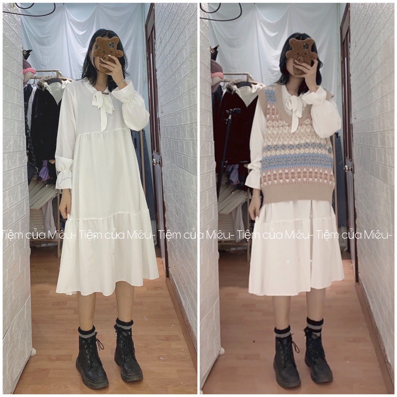 SET VÁY CỔ NƠ + GHILE ( có tách lẻ) | BigBuy360 - bigbuy360.vn