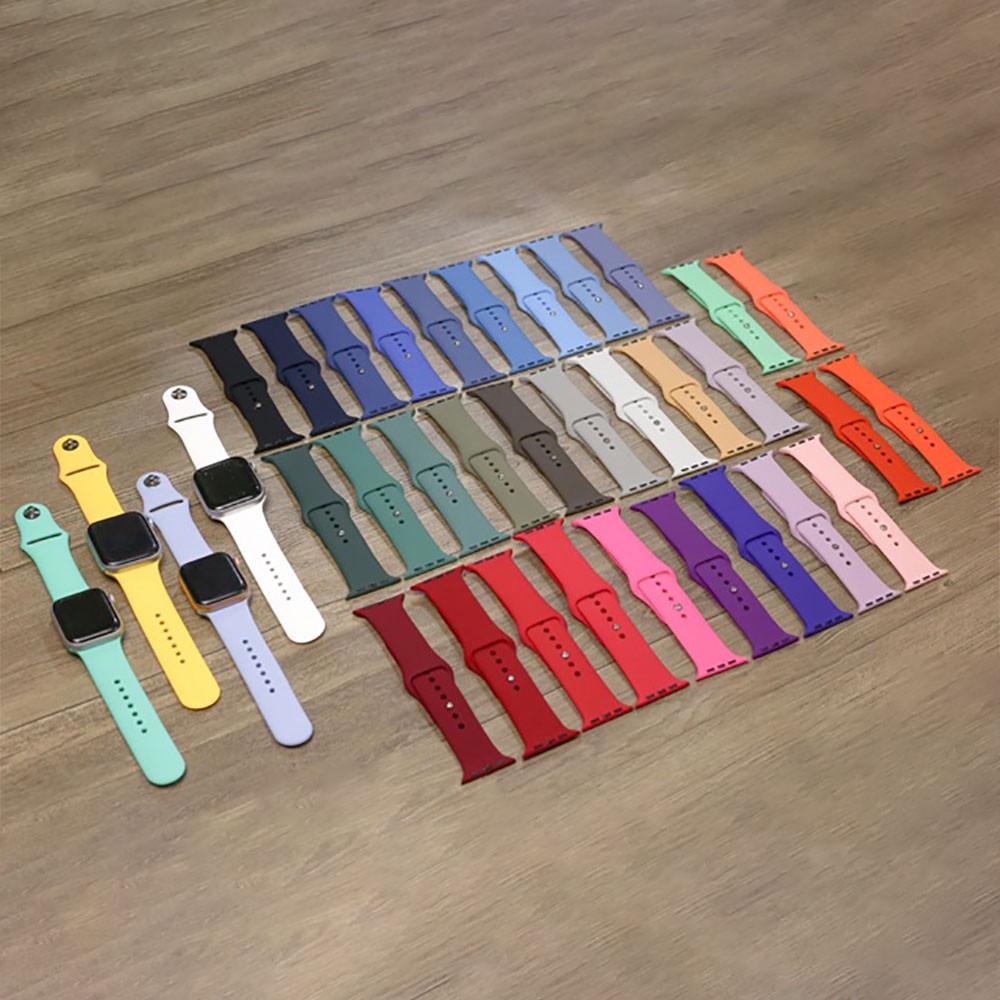 Dây Đeo Apple Watch Cao Su Sport Bands, Chống Bẩn Siêu Đẹp, Siêu Mềm