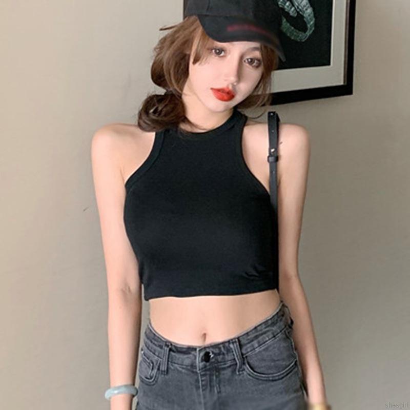 Áo Tank Top Sát Nách Cổ Tròn Phong Cách Thể Thao Năng Động