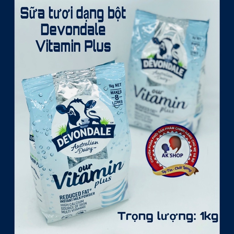 Sữa tươi bột Devondale 1kg hàng chính hãng