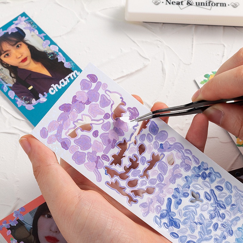 1 Miếng Dán Hình Cây Màu Sắc Lấp Lánh