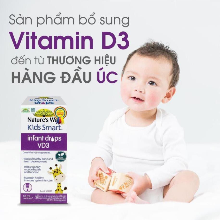 Nature's Way Kids Smart Infant Drops VD3 - Bổ Sung Vitamin D3 Cho Bé