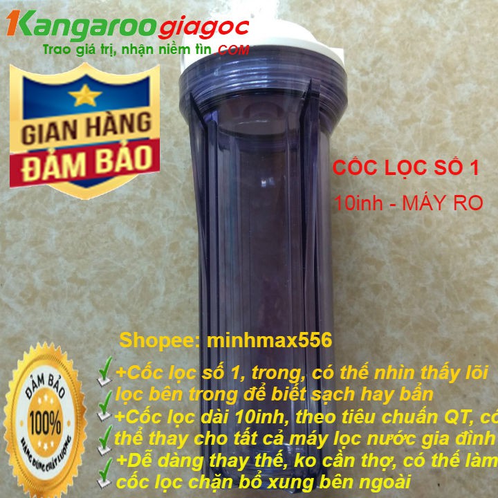 CỐC LỌC SỐ 1 - DÙNG CHO MÁY LỌC NƯỚC RO | CỐC LỌC SỐ 1 MÁY LỌC NƯỚC RO | BigBuy360 - bigbuy360.vn