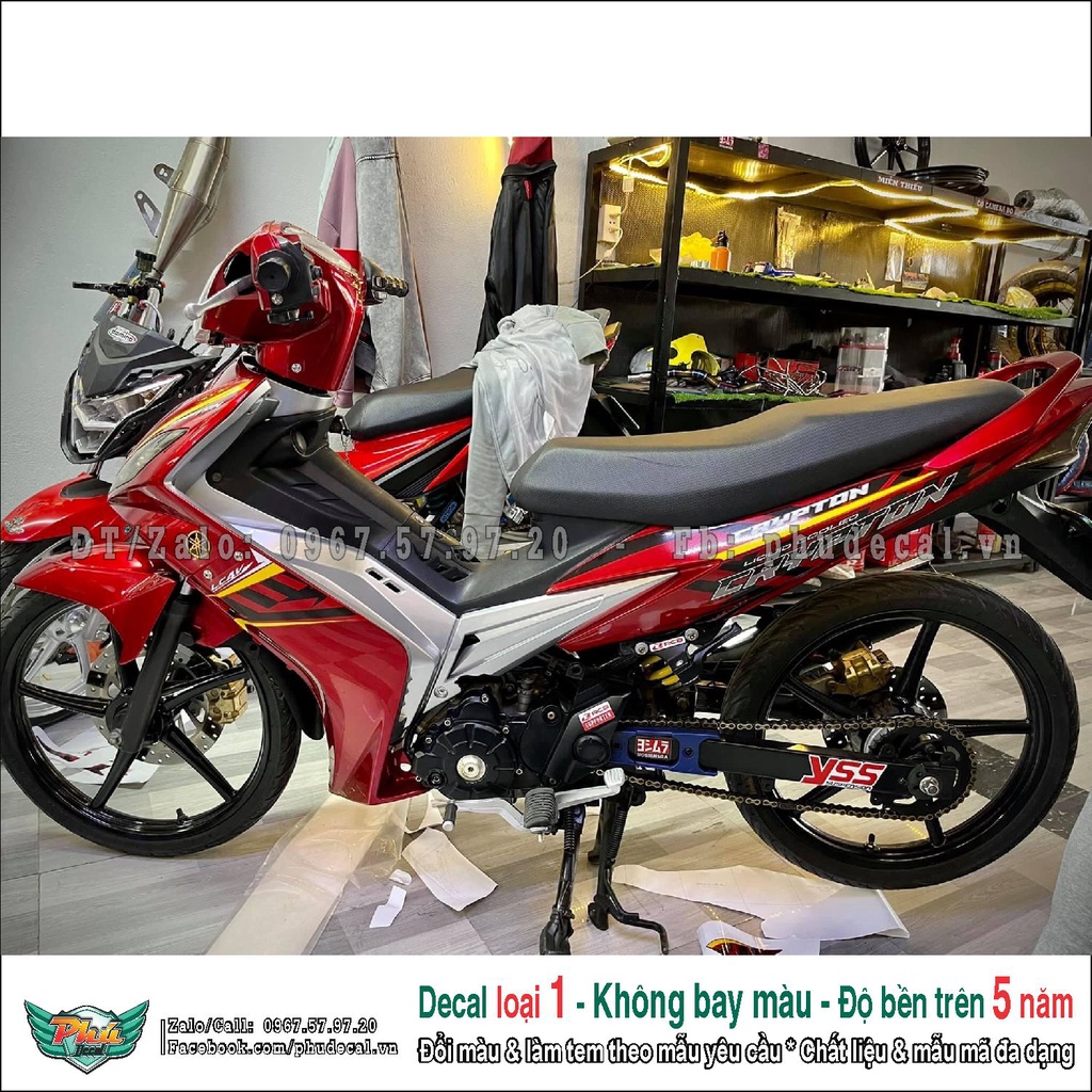 Tem rời Exciter 135 2006 đỏ Crypton (2)
