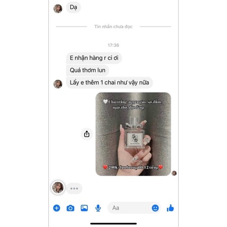 Tinh dầu Nước hoa tem Trắng Sugary Perfume