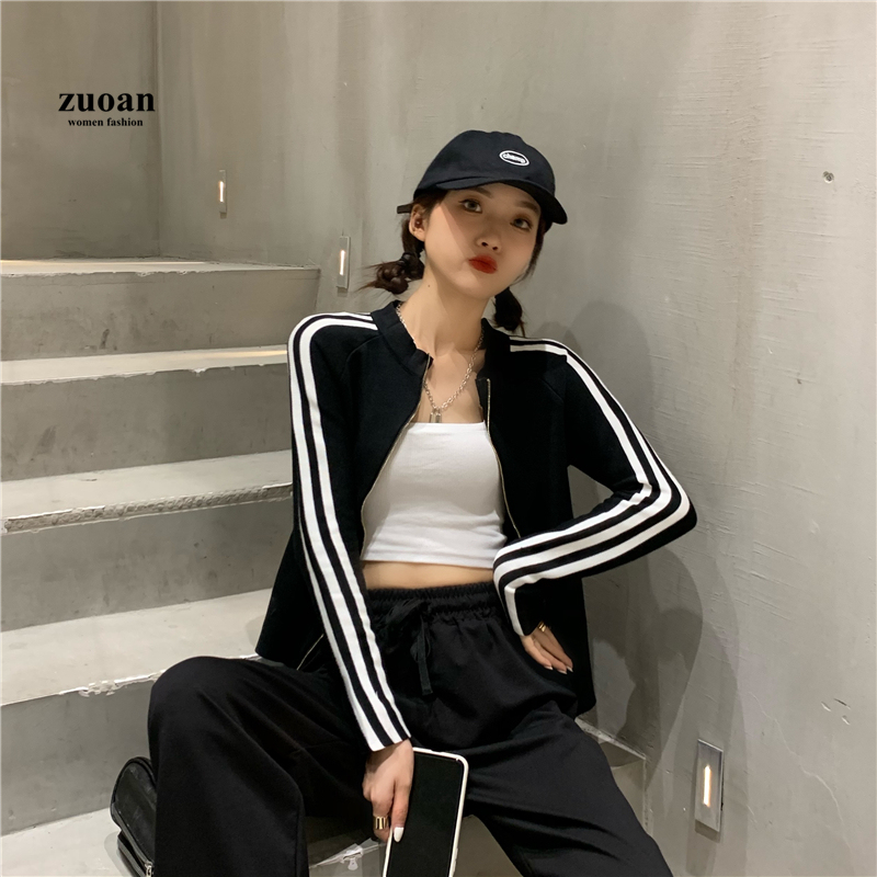 SUXI Áo Khoác Cardigan Dệt Kim Tay Dài Phối Khoá Kéo Thời Trang Mùa Thu