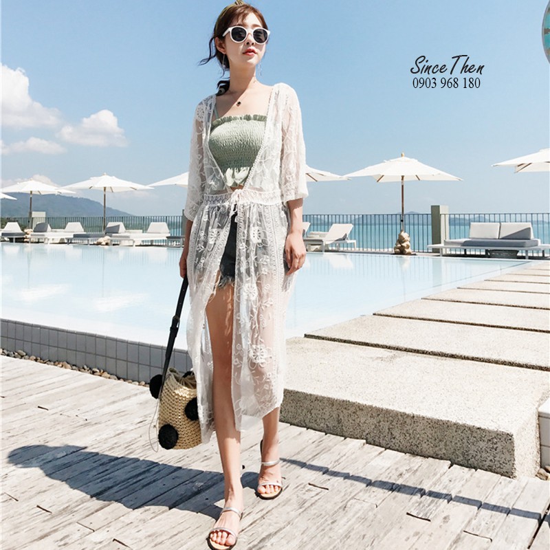 Áo choàng ren đi biển mang kèm bikini, áo choàng ren chụp ảnh bầu - Since Then | BigBuy360 - bigbuy360.vn