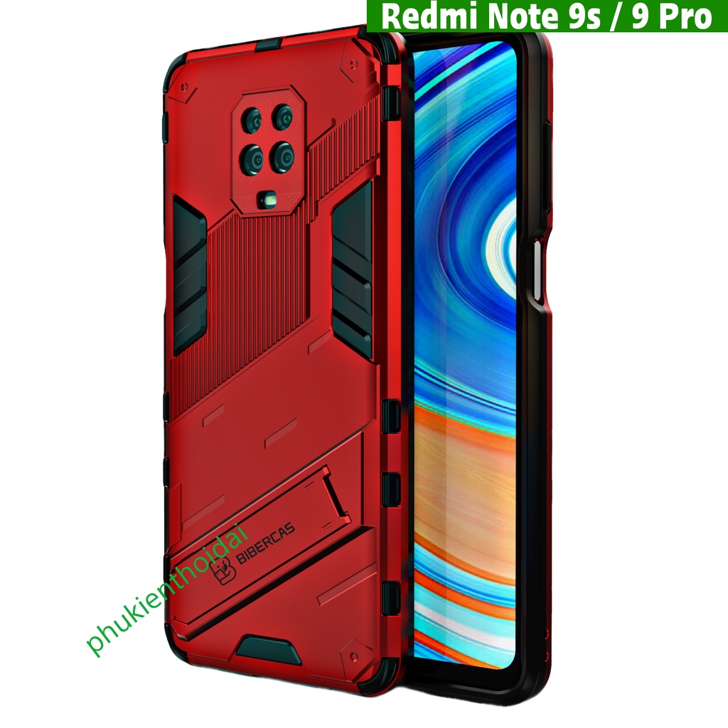 Ốp lưng Redmi Note 9s / Note 9 Pro / Note 11T Pro / Note 12 Pro 4G Iron Man Ver 2 chống sốc giá đỡ xem phim