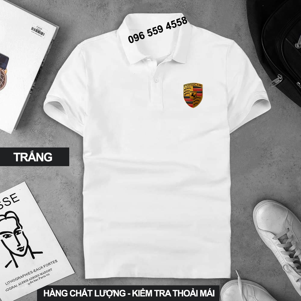 Áo thun Polo Porsche Cao Cấp - Polo có cổ Logo Hãng Xe Ô tô nhiều màu sang trọng, lịch lãm, đẳng cấp, thời trang