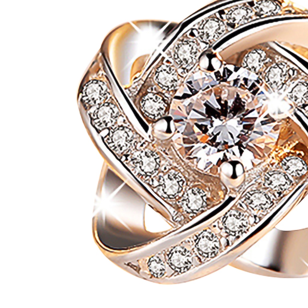 Đôi bông tai đính đá kiểu dáng sang trọng cho nữ