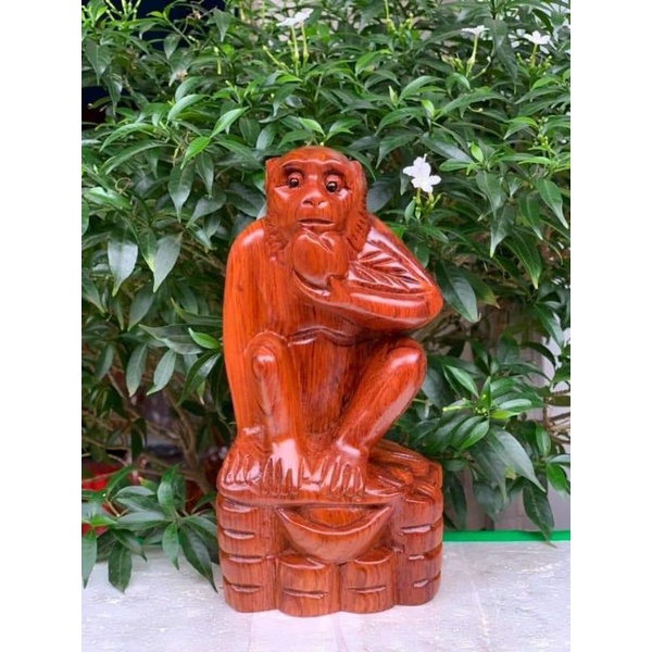 [GIA RE] Tượng con khỉ gỗ hương