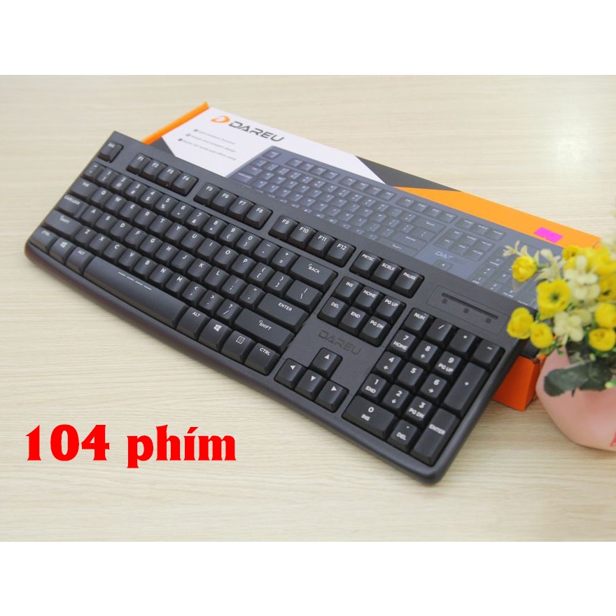 Bàn phím văn phòng Dareu LK185 mỏng nhẹ 104 phím phù hợp dân văn phòng
