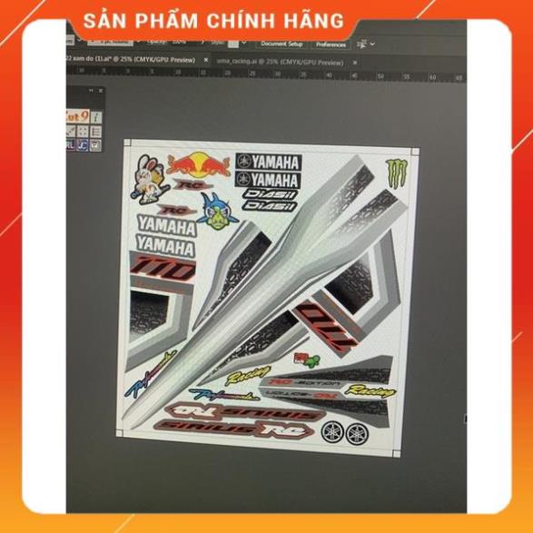 Tem sirius 110 đen xám đỏ 2022 cao cấp - không bay màu