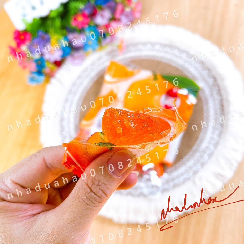 Xả - Một hủ 250g/ gói 500g kẹo dẻo phủ  đường mix vị trái cây Hongkong hủ 250gam giao ngẫu nhiên