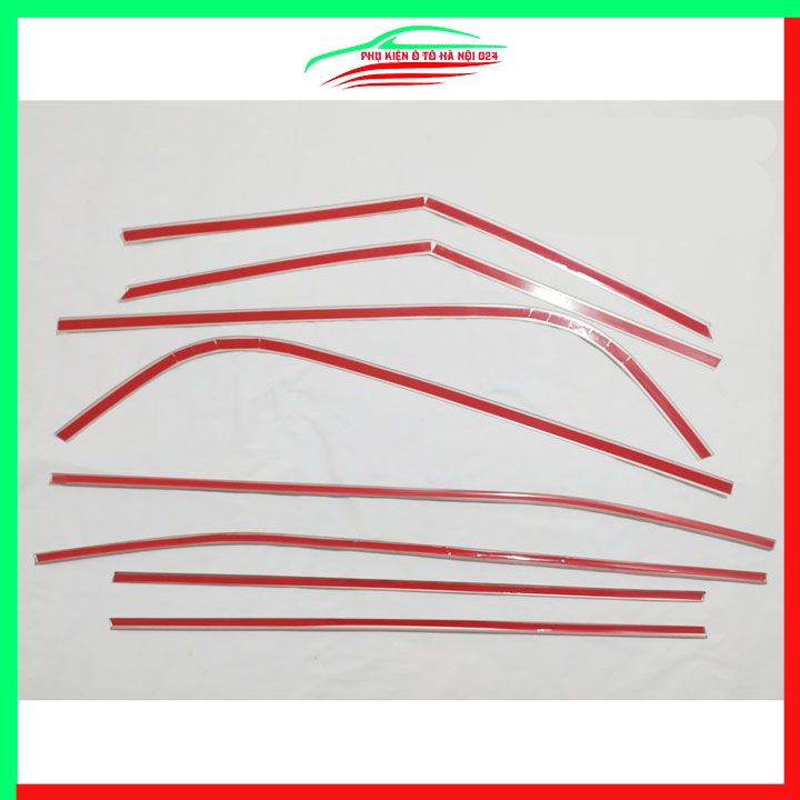 Bộ nẹp viền chân kính cong kínhCreta 2022-2024 Inox sáng bóng chuẩn form xe