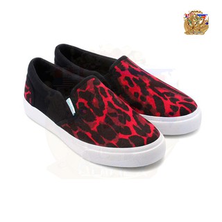 Giày lười Slip-on Nữ QuickFree đen đỏ - W150301-005
